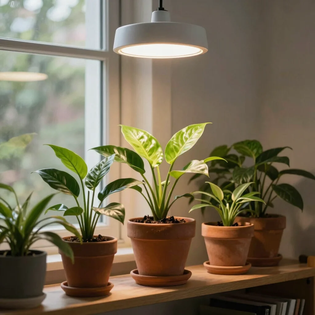 Luz de cultivo para cantos pouco iluminados
